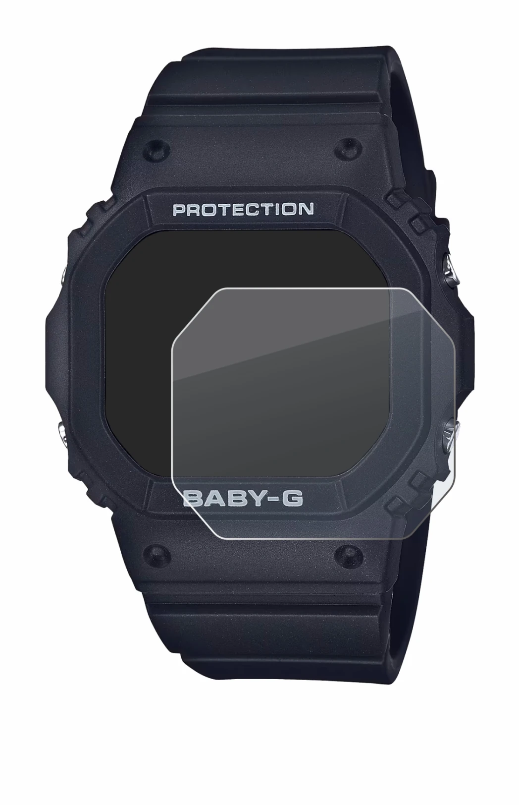 Image de l'appareil Casio Baby-G BGD-565 avec une grande variété de protections d'écran.