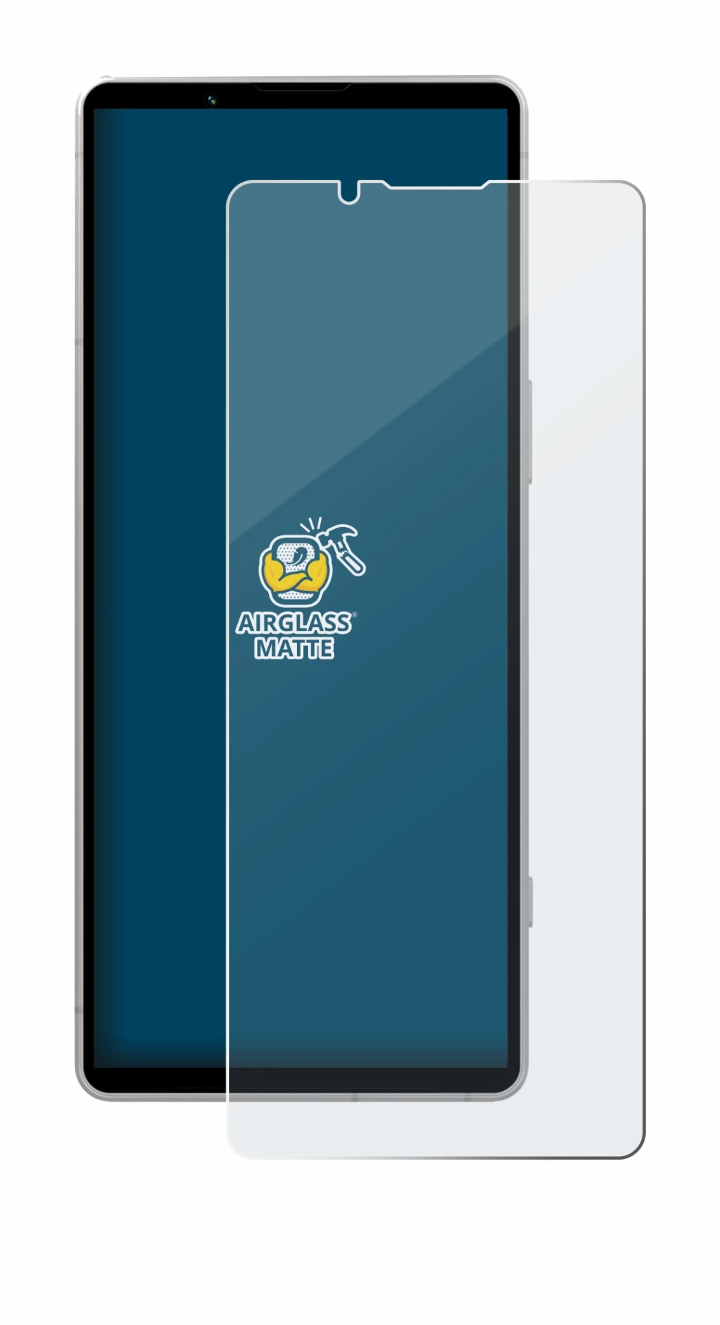 Image de l'appareil Sony Xperia 5 V avec une grande variété de protections d'écran.