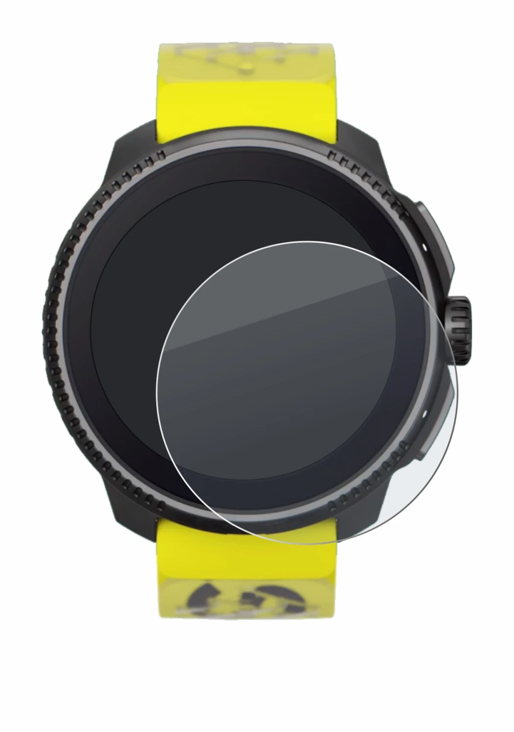 Image de l'appareil Suunto Race avec une grande variété de protections d'écran.