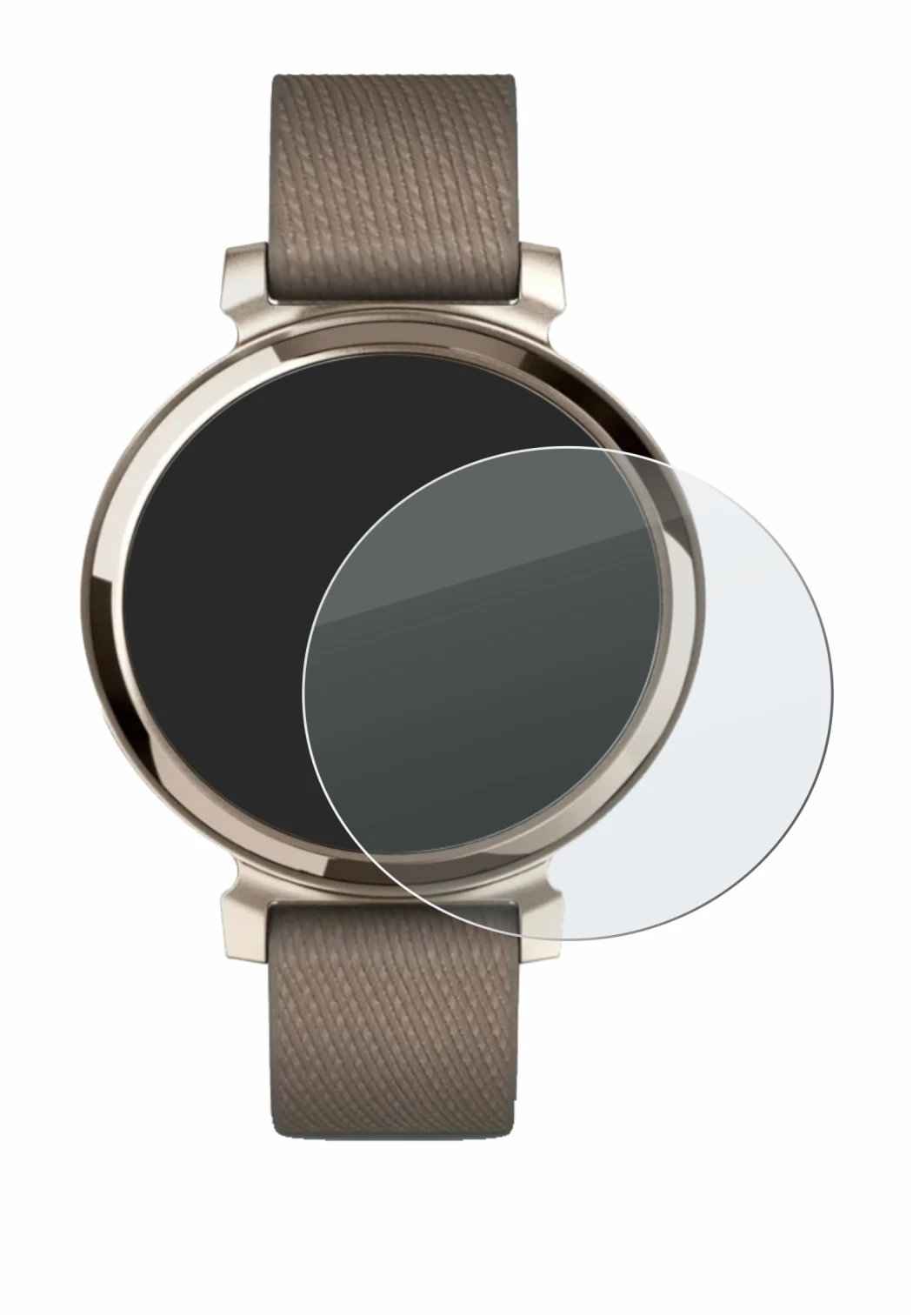 Image de l'appareil Garmin Lily 2 avec une grande variété de protections d'écran.