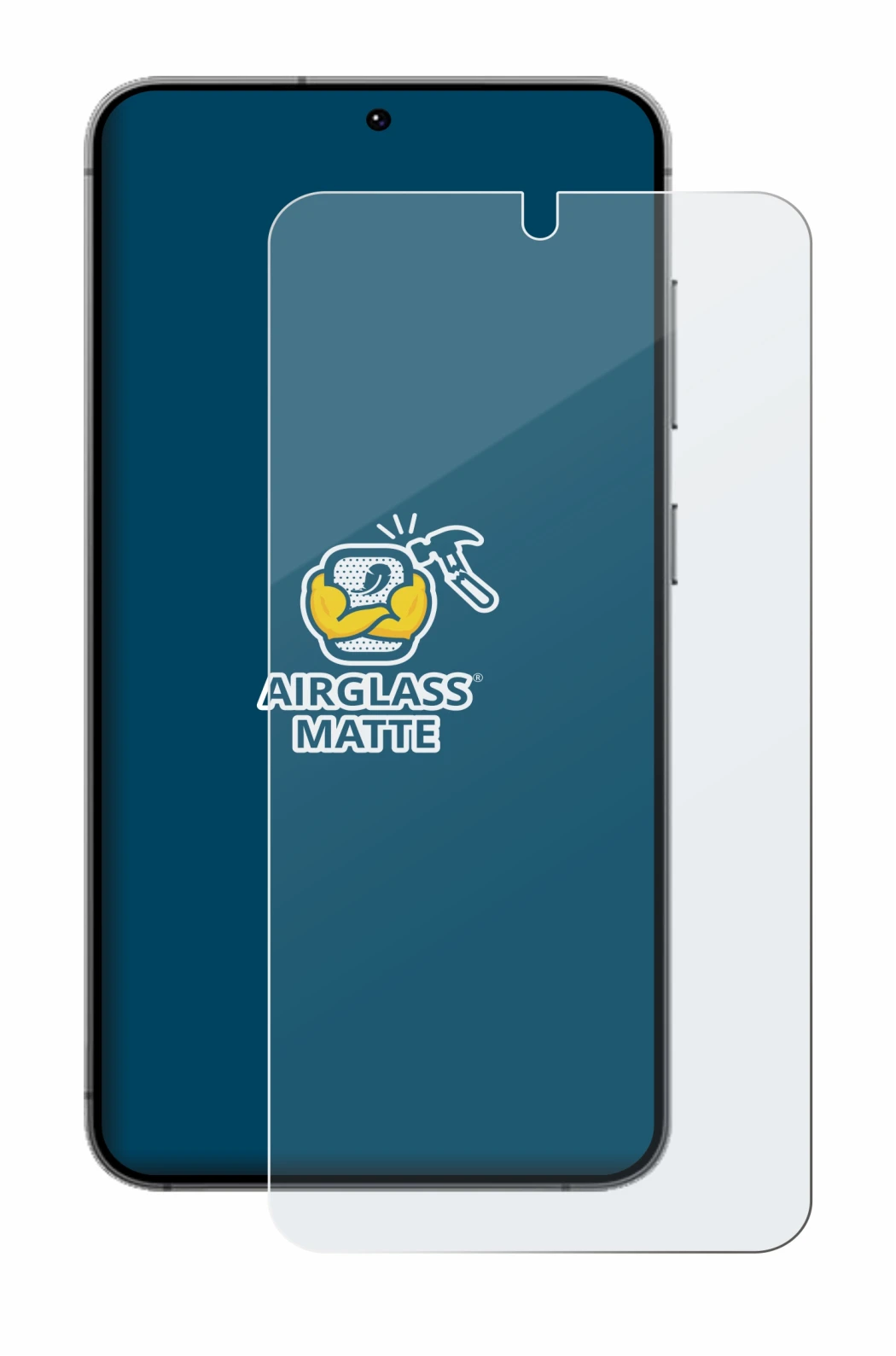 Image de l'appareil Samsung Galaxy S24 avec une grande variété de protections d'écran.