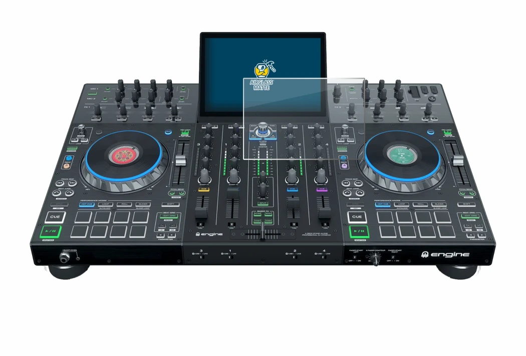 Image de l'appareil Denon DJ Prime 4+ avec une grande variété de protections d'écran.