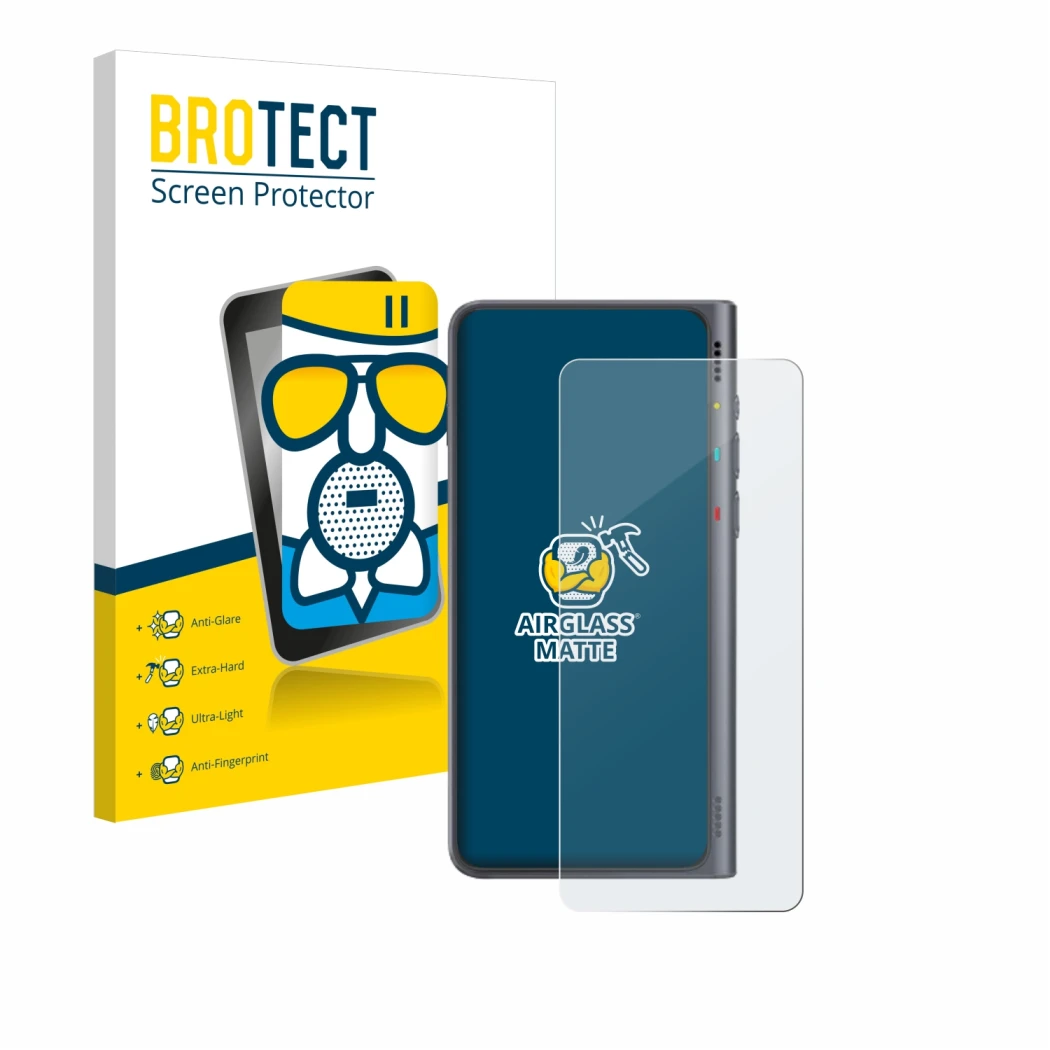 Face avant d’un emballage produit avec le logo de la marque BROTECT. À côté, l’appareil Timekettle Fluentalk T1 est représenté