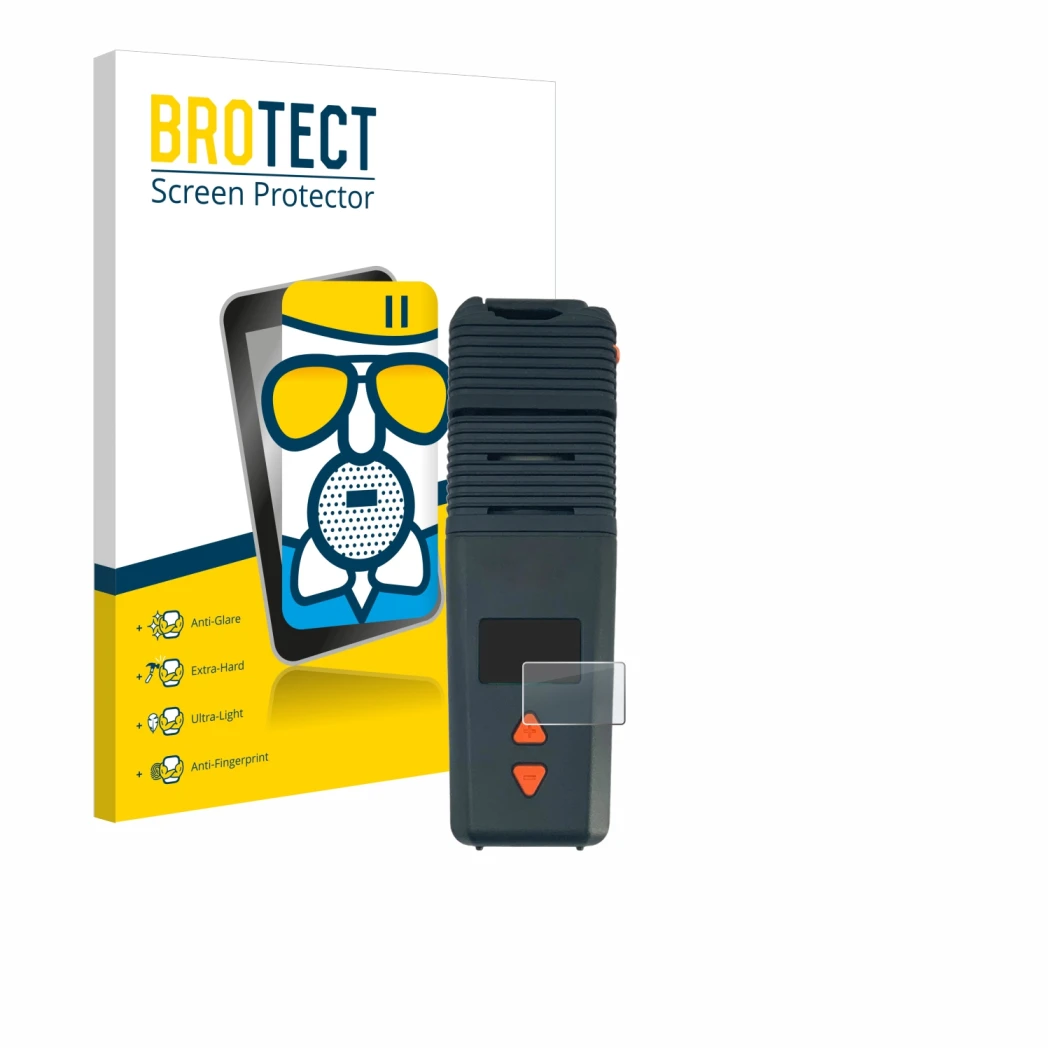 Face avant d’un emballage produit avec le logo de la marque BROTECT. À côté, l’appareil Storz & Bickel Venty Vaporizer est rep