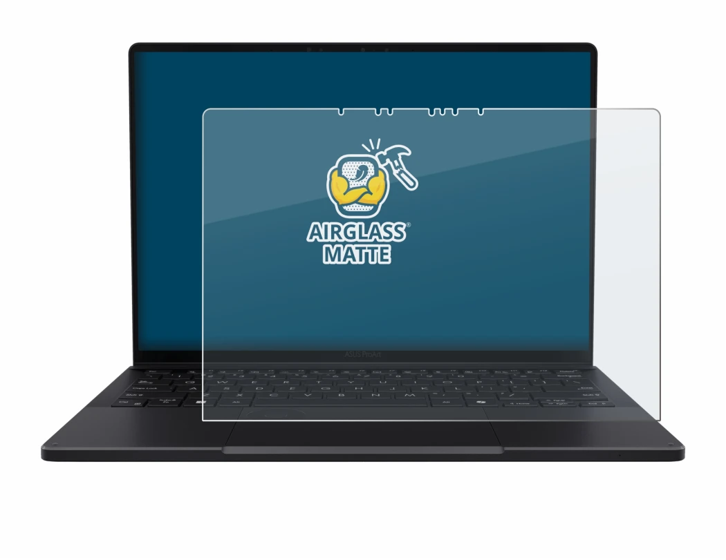 Image de l'appareil ASUS ProArt PX13 avec une grande variété de protections d'écran.