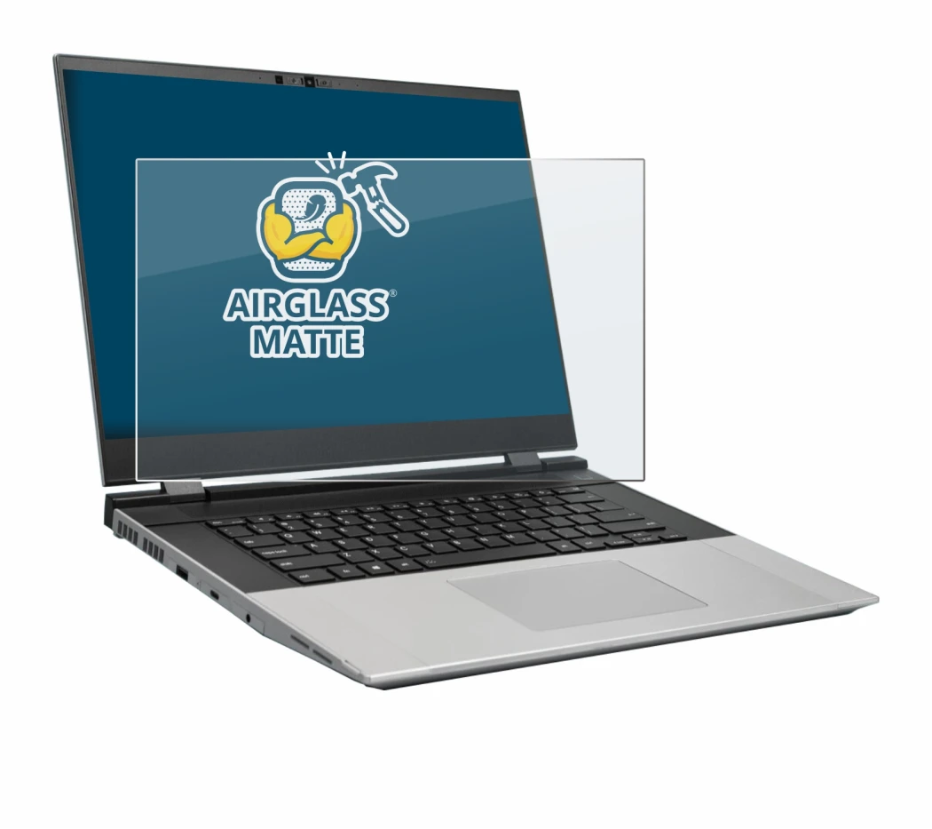 Image de l'appareil Framework Laptop 16 avec une grande variété de protections d'écran.