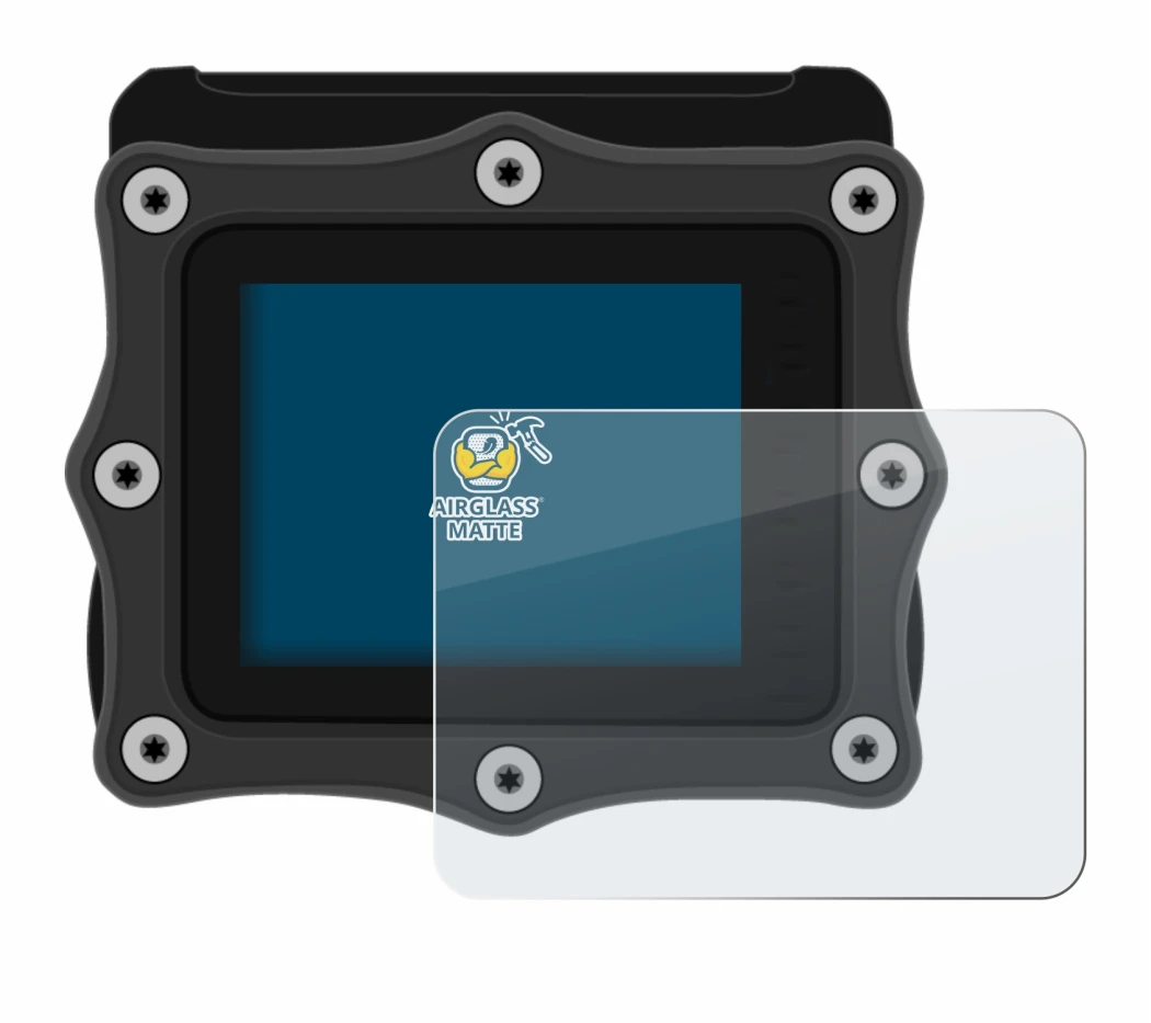 Image de l'appareil Shearwater Perdix dive computer avec une grande variété de protections d'écran.