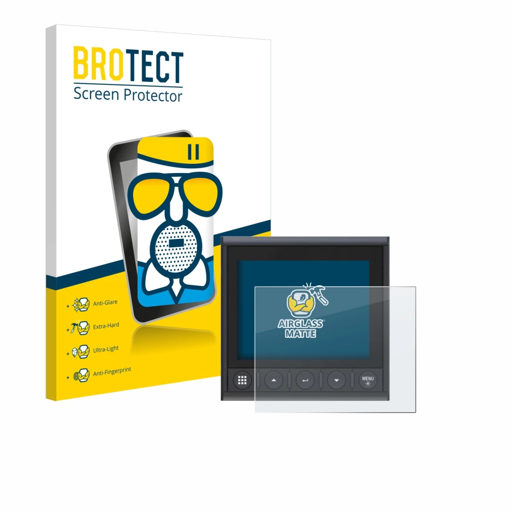 Face avant d’un emballage produit avec le logo de la marque BROTECT. À côté, l’appareil B&G Triton 2 est représenté avec la pr