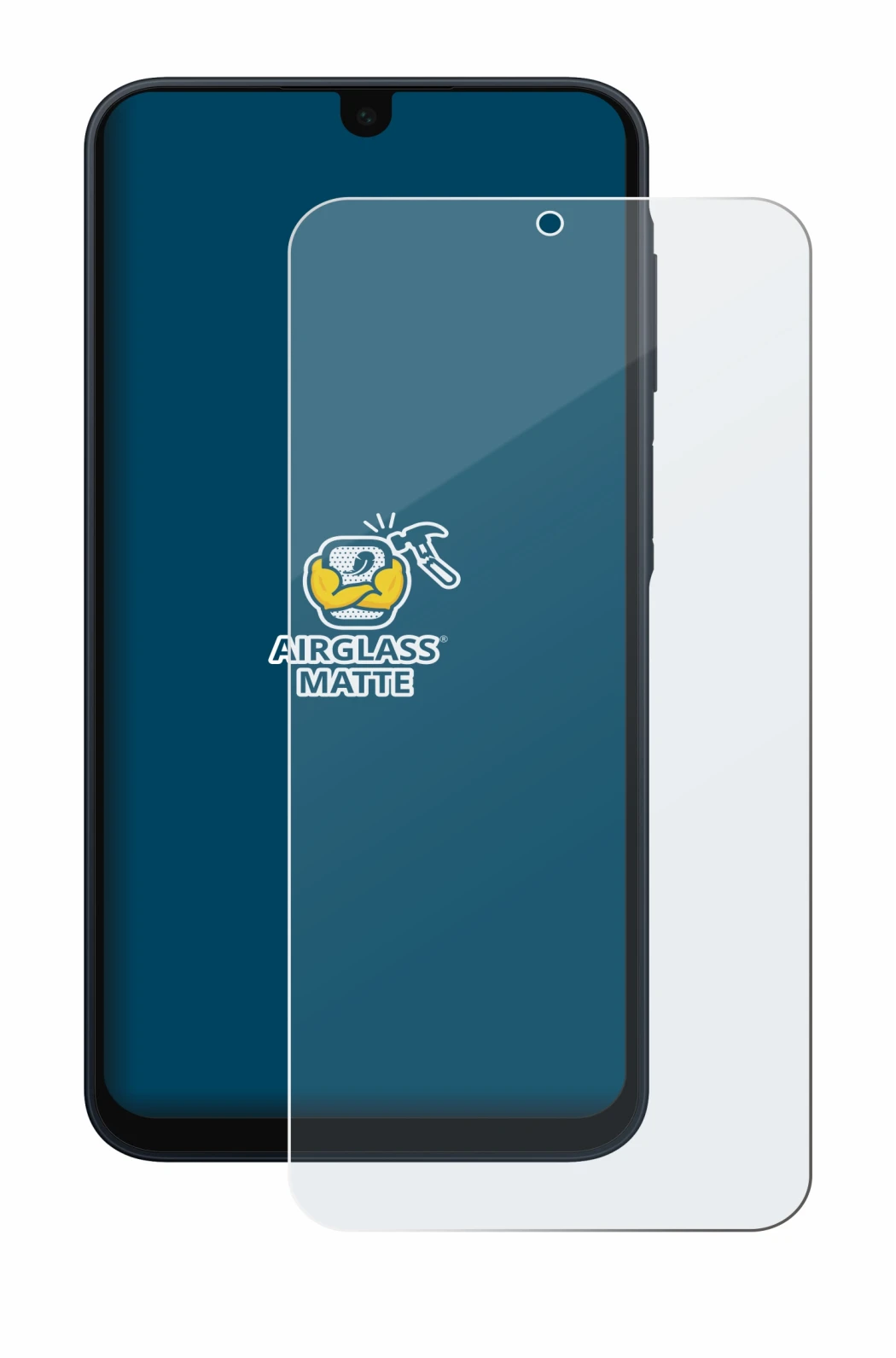 Image de l'appareil Samsung Galaxy A16 5G avec une grande variété de protections d'écran.
