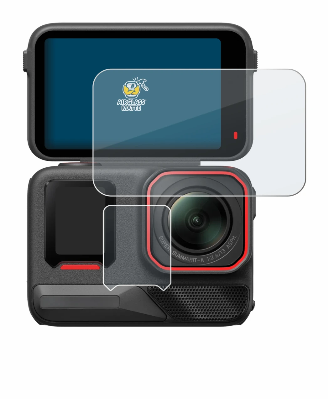 Image de l'appareil Insta360 Ace Pro 2 avec une grande variété de protections d'écran.