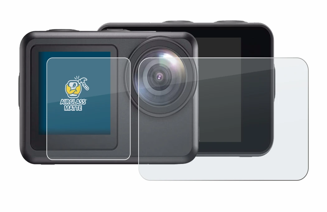 Image de l'appareil Akaso Brave 7 LE avec une grande variété de protections d'écran.