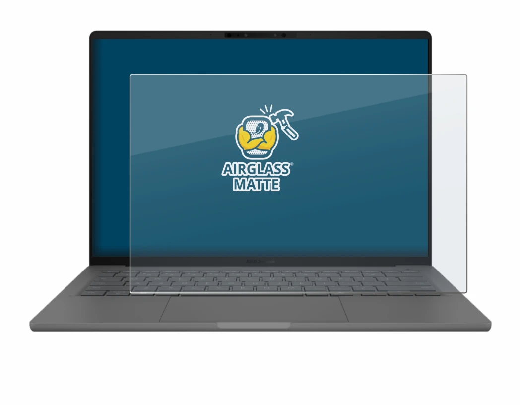 Image de l'appareil ASUS ZenBook A14 UX3407 avec une grande variété de protections d'écran.