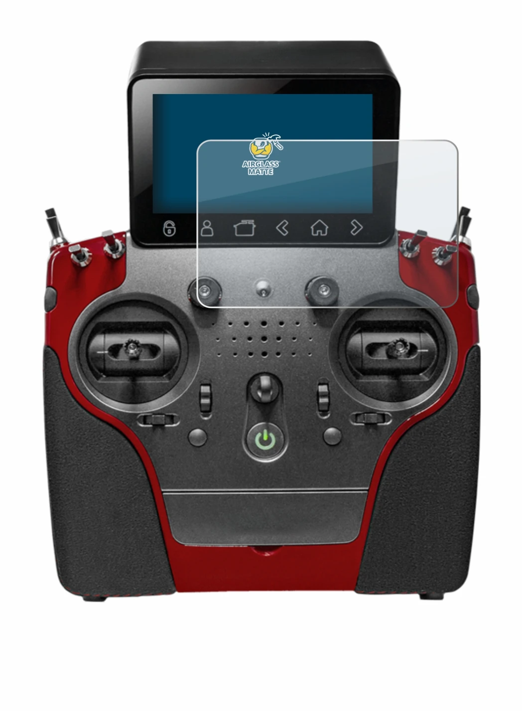 Image de l'appareil PowerBox Systems Atom avec une grande variété de protections d'écran.