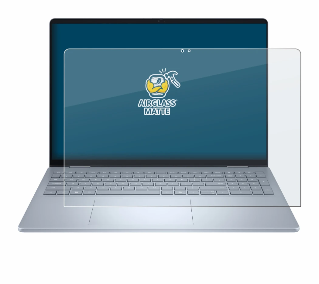 Image de l'appareil Dell 16 Plus-2-in-1 avec une grande variété de protections d'écran.