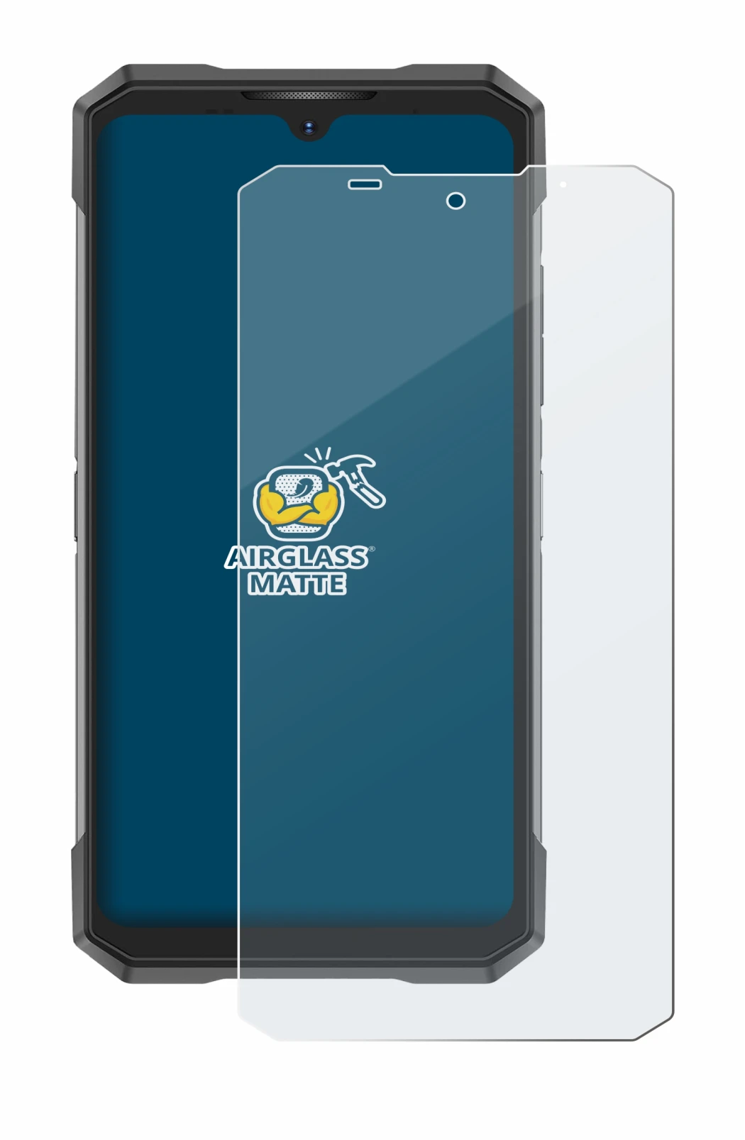 Image de l'appareil Doogee S200X avec une grande variété de protections d'écran.