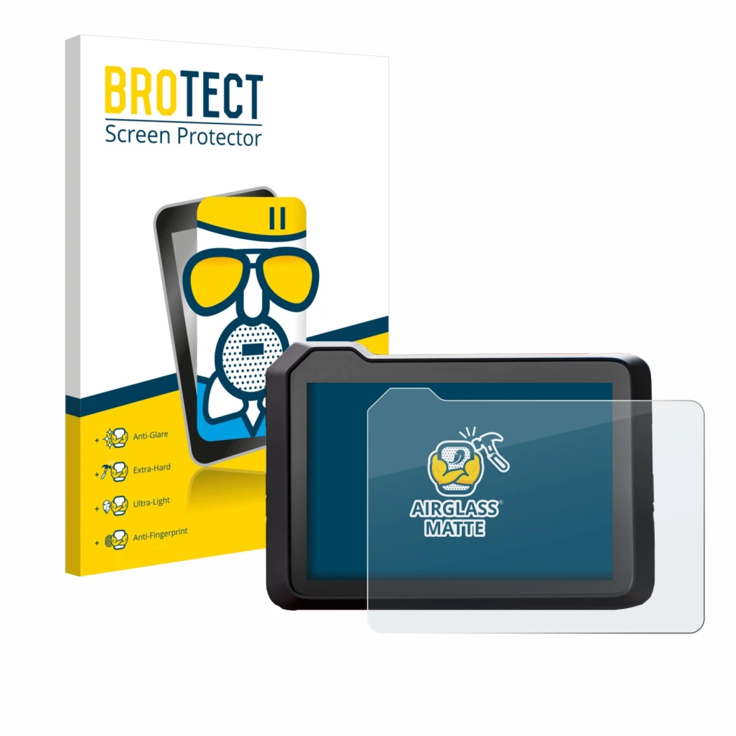 Face avant d’un emballage produit avec le logo de la marque BROTECT. À côté, l’appareil KTM 1390 Super Duke R 2025 5