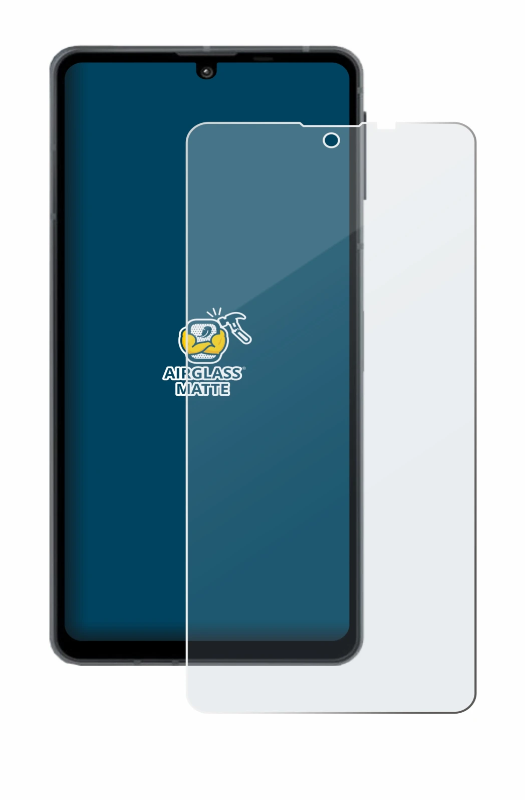 Image de l'appareil Sharp Aquos Sense 8 avec une grande variété de protections d'écran.