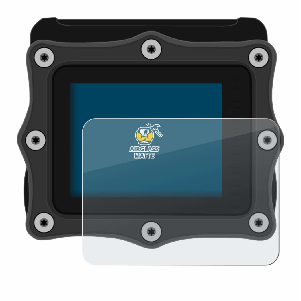 Image de l'appareil Shearwater Perdix 2 avec une grande variété de protections d'écran.