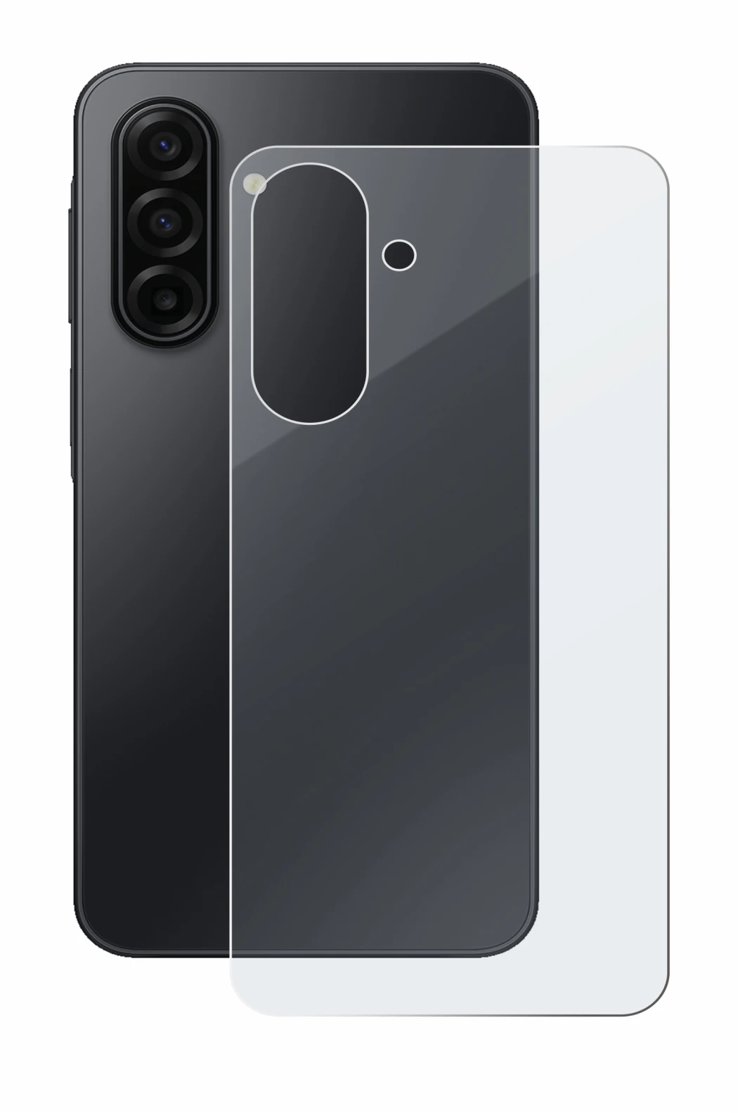 Image de l'appareil Samsung Galaxy A17 5G (Arrière) avec une grande variété de protections d'écran.