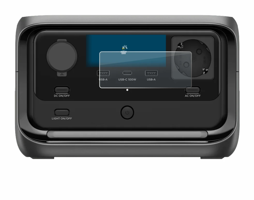 Image de l'appareil EcoFlow River 3 Plus avec une grande variété de protections d'écran.