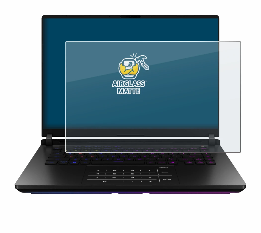 Image de l'appareil ASUS ROG Strix SCAR 18 2025 avec une grande variété de protections d'écran.