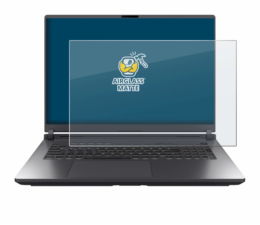 Image de l'appareil ASUS ROG Strix G18 G815 2025 avec une grande variété de protections d'écran.