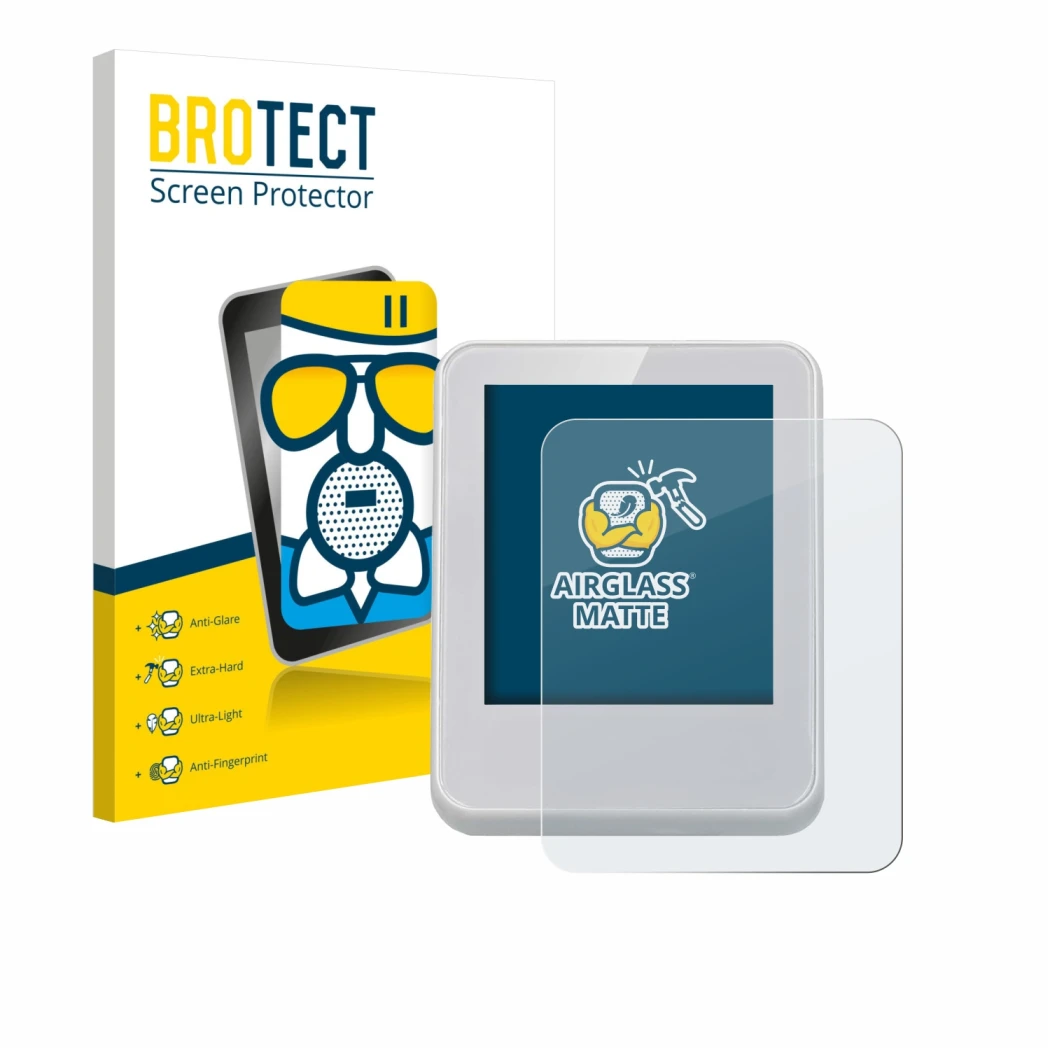 Face avant d’un emballage produit avec le logo de la marque BROTECT. À côté, l’appareil Bresser ClimaTemp Thermomètre d'ambian