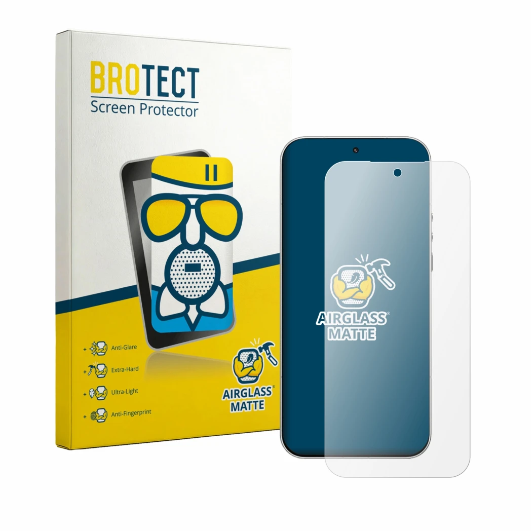 Face avant d’un emballage produit avec le logo de la marque BROTECT. À côté, l’appareil Xiaomi 17 Ultra est représenté avec la