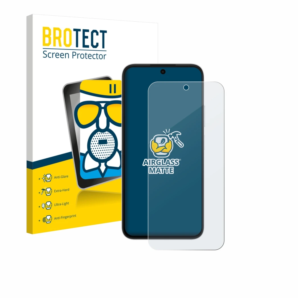 Face avant d’un emballage produit avec le logo de la marque BROTECT. À côté, l’appareil Oppo A6s 5G est représenté avec la pro