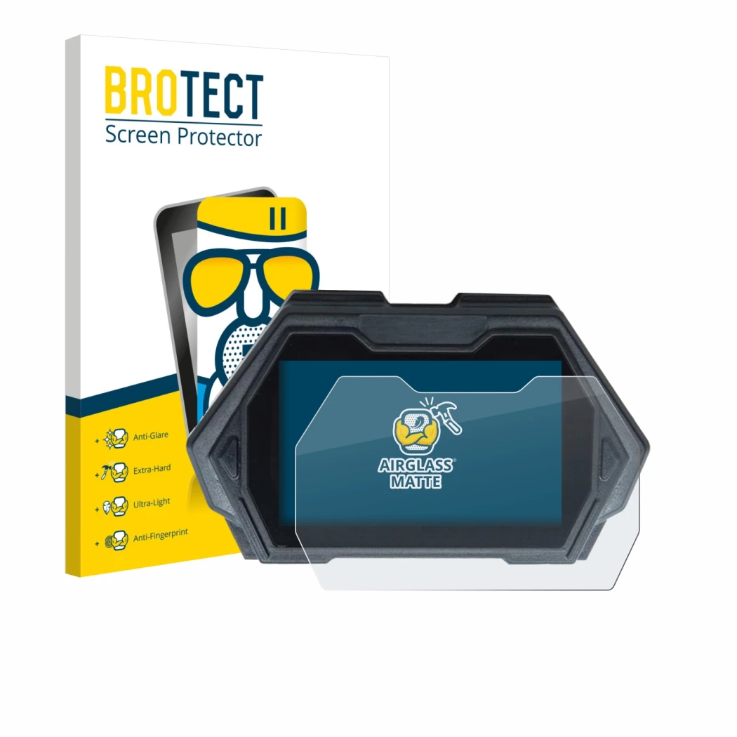 Face avant d’un emballage produit avec le logo de la marque BROTECT. À côté, l’appareil Kukirin G3 Pro est représenté avec la 