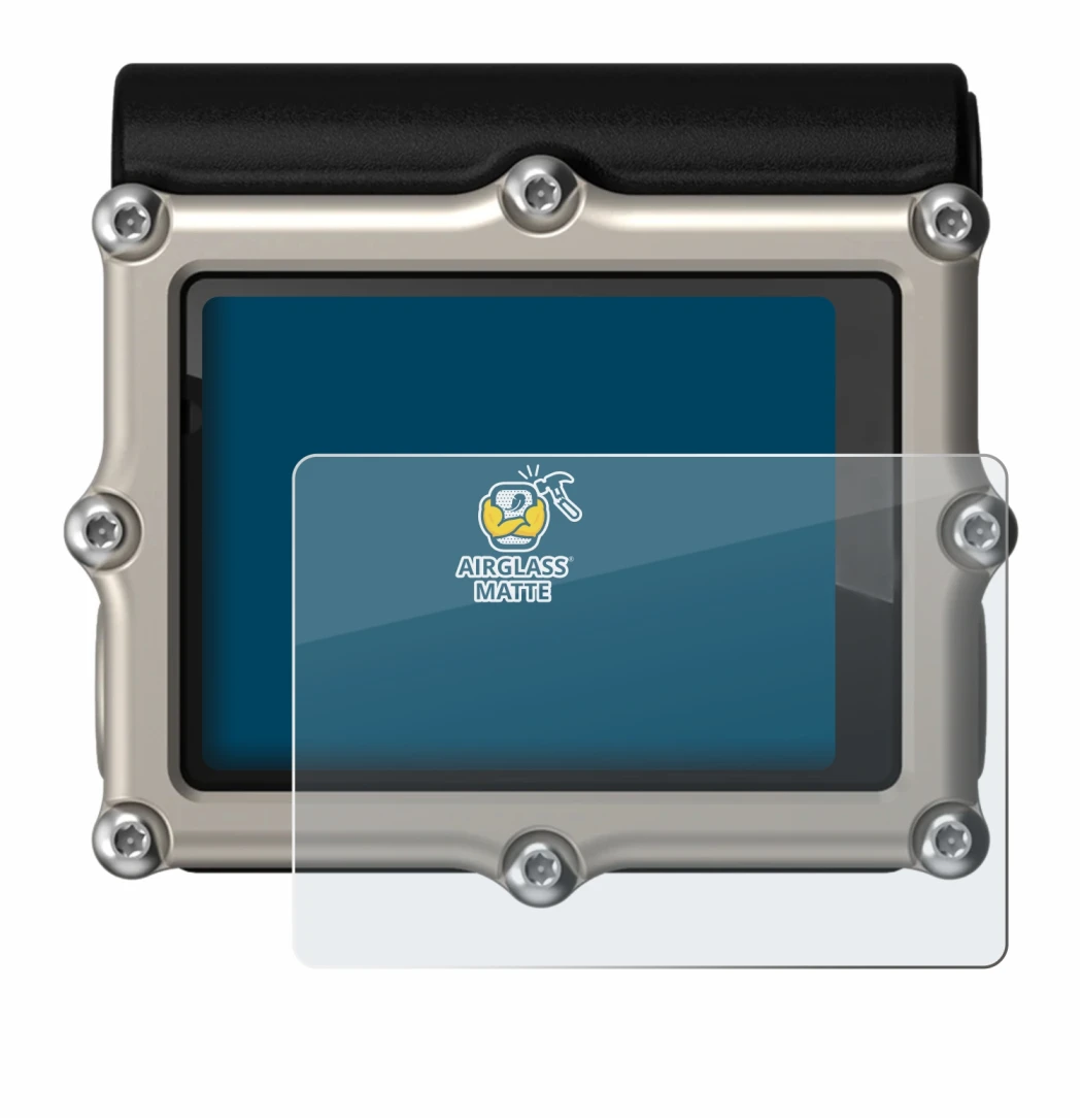 Image de l'appareil Shearwater Petrel 3 dive computer avec une grande variété de protections d'écran.
