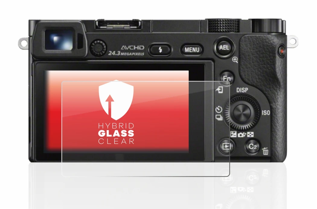 Image de l'appareil Sony Alpha 6000 avec une grande variété de protections d'écran.