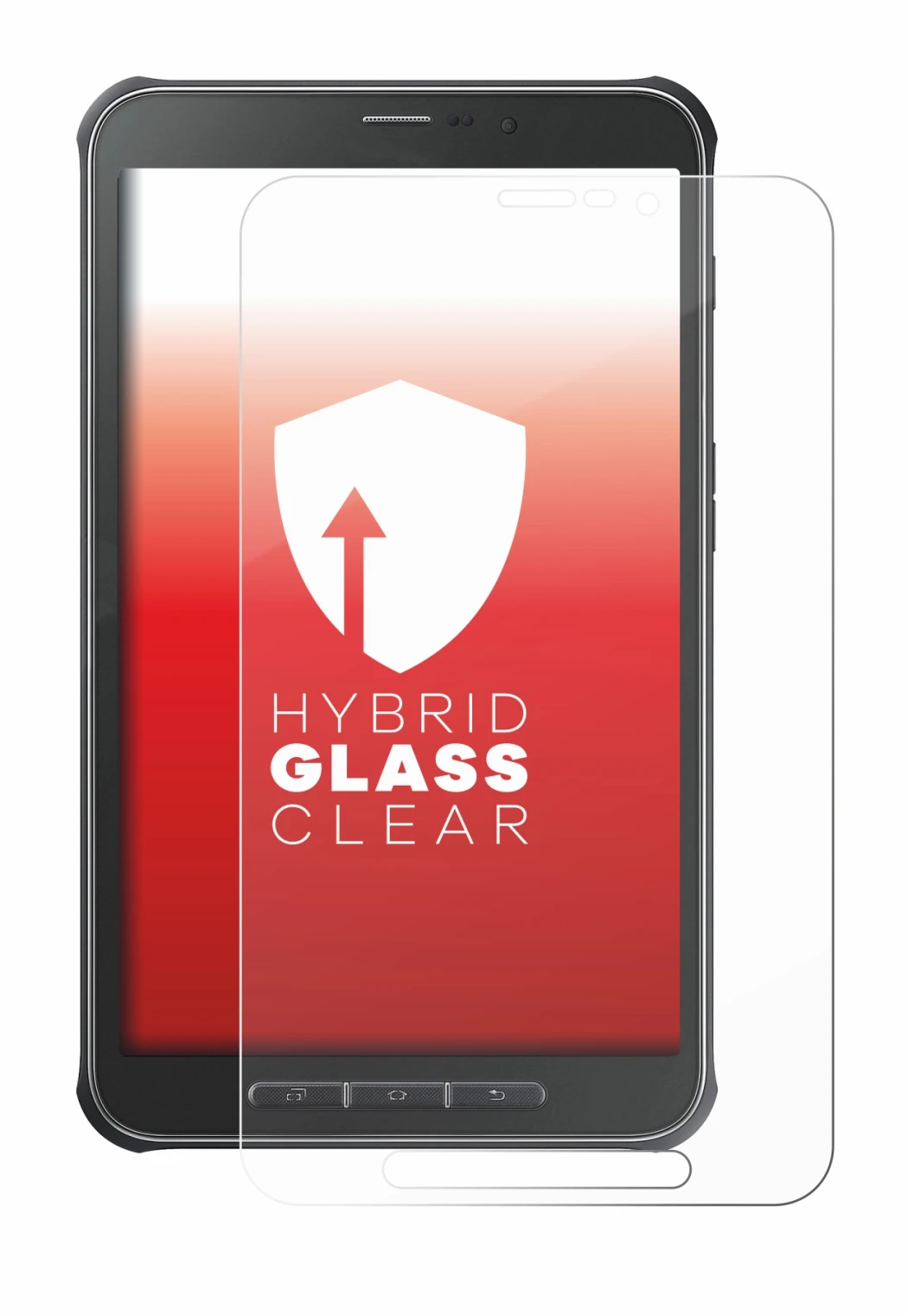 Image de l'appareil Samsung Galaxy Tab Active SM-T365 avec une grande variété de protections d'écran.