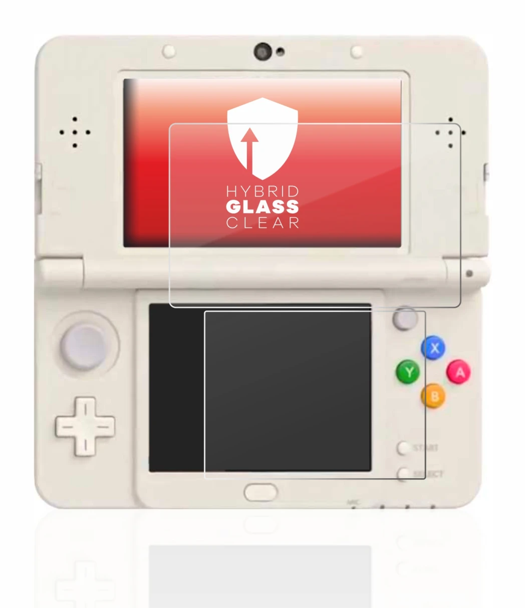 Image de l'appareil Nintendo New 3DS avec une grande variété de protections d'écran.