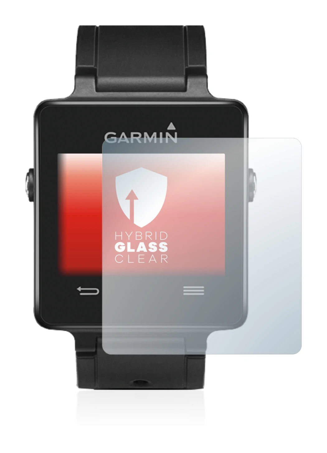 Image de l'appareil Garmin vivoactive avec une grande variété de protections d'écran.