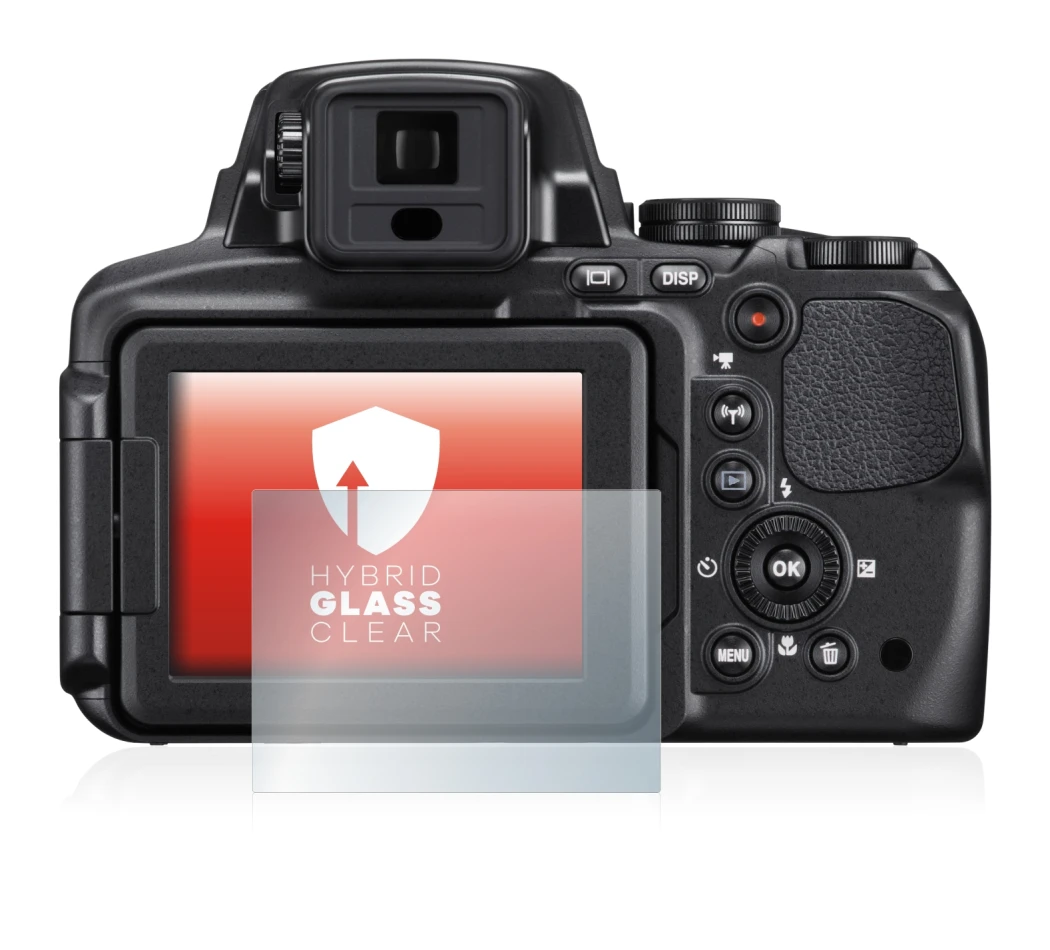 Image de l'appareil Nikon Coolpix P900 avec une grande variété de protections d'écran.