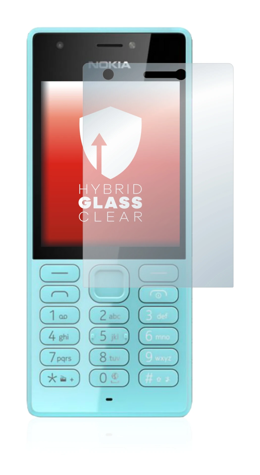 Image de l'appareil Nokia 216 avec une grande variété de protections d'écran.