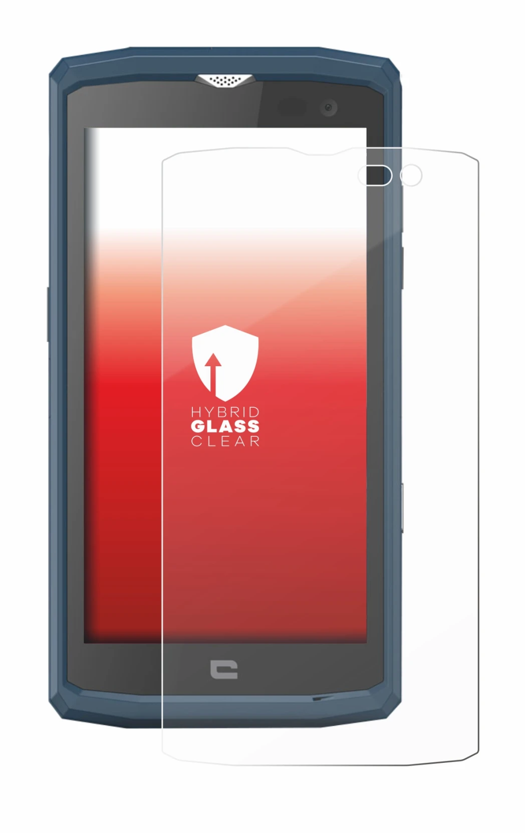 Image de l'appareil Crosscall Core X3 avec une grande variété de protections d'écran.