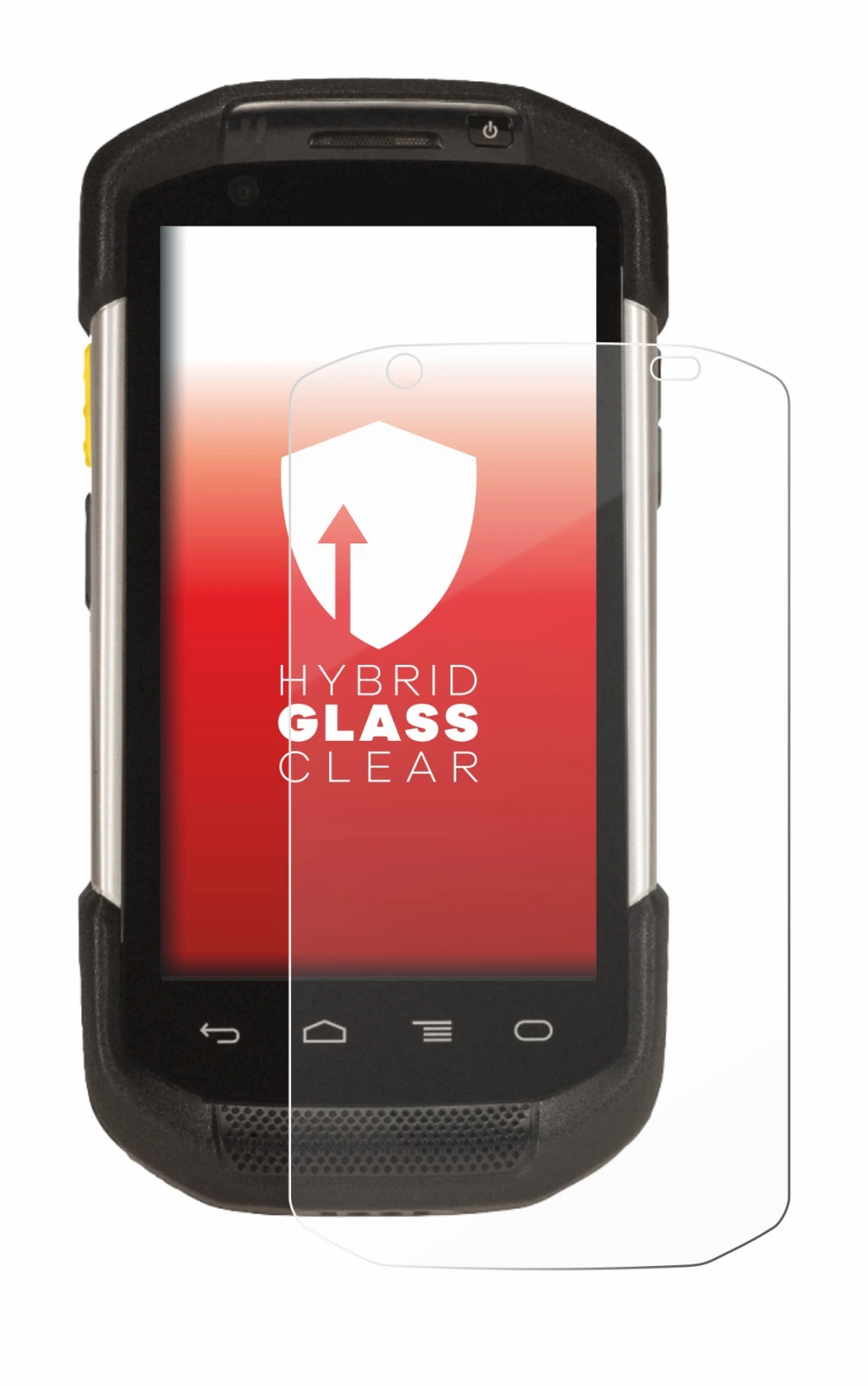 Image de l'appareil Zebra TC77 avec une grande variété de protections d'écran.