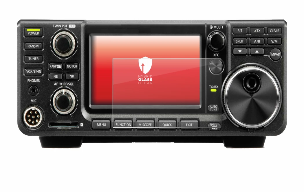 Image de l'appareil Icom IC-9700 avec une grande variété de protections d'écran.