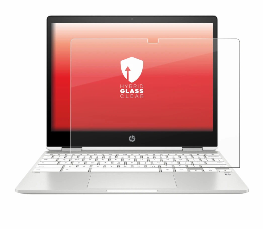 Image de l'appareil HP Chromebook x360 12b-ca0005nf avec une grande variété de protections d'écran.