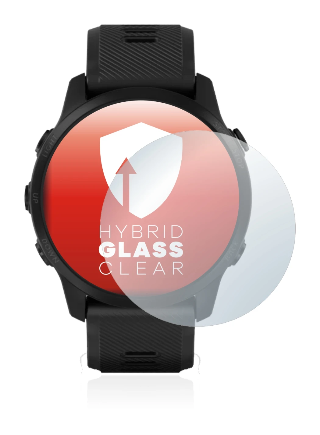 Image de l'appareil Garmin Forerunner 945 LTE avec une grande variété de protections d'écran.