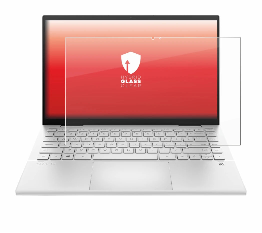 Image de l'appareil HP Pavilion x360 (14-dyX) avec une grande variété de protections d'écran.