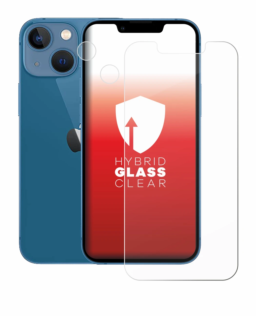 Image de l'appareil Apple iPhone 13 mini (Avant+Caméra) avec une grande variété de protections d'écran.