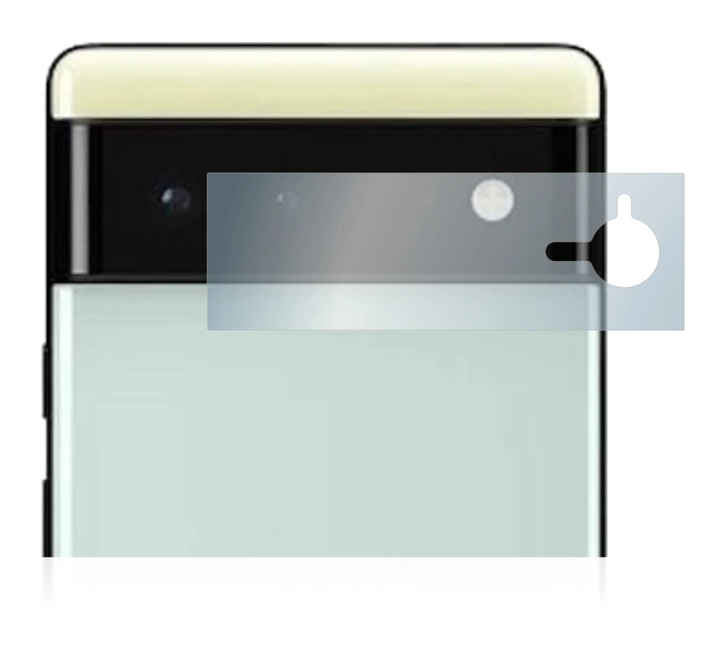Image de l'appareil Google Pixel 6 (Caméra UNIQUEMENT) avec une grande variété de protections d'écran.
