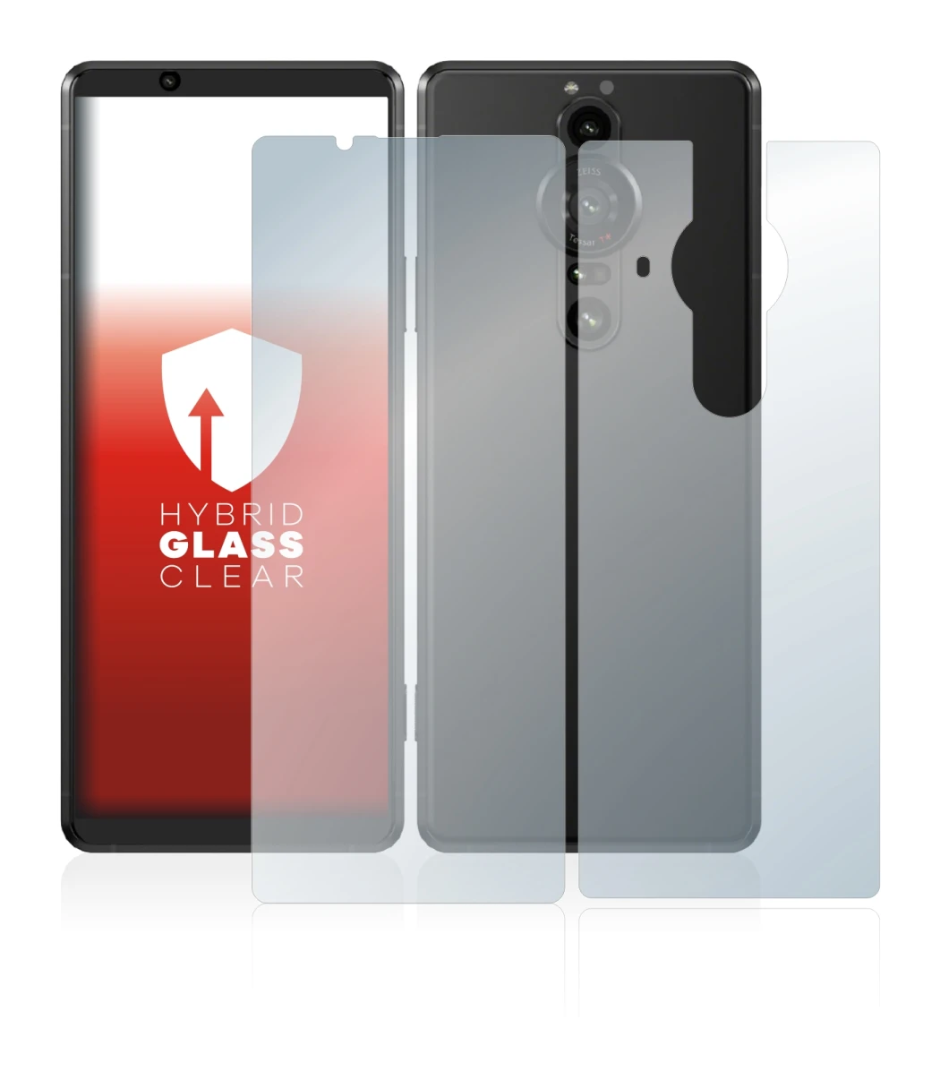 Image de l'appareil Sony Xperia Pro-I (Avant+Arrière) avec une grande variété de protections d'écran.