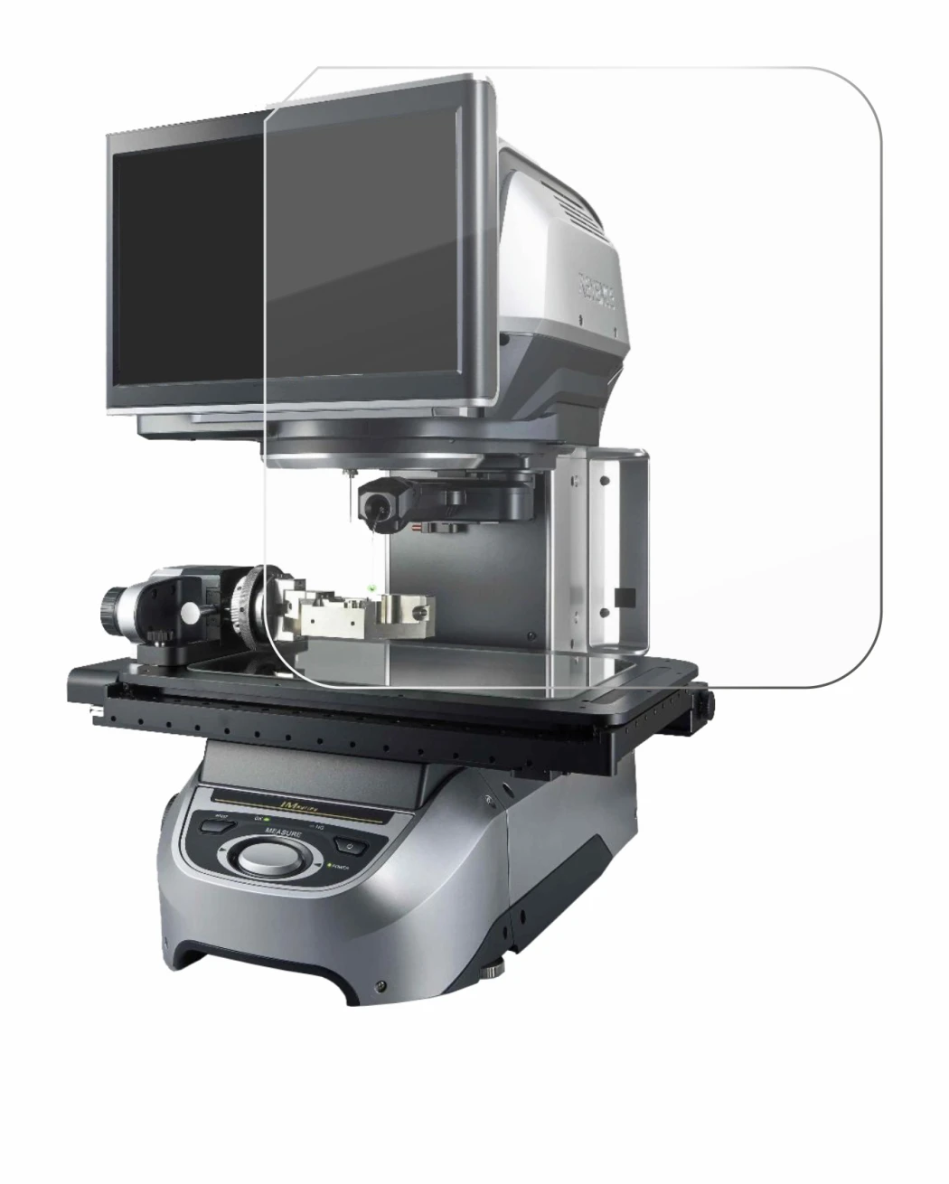 Image de l'appareil Keyence IM-7020 Dessus en verre avec une grande variété de protections d'écran.