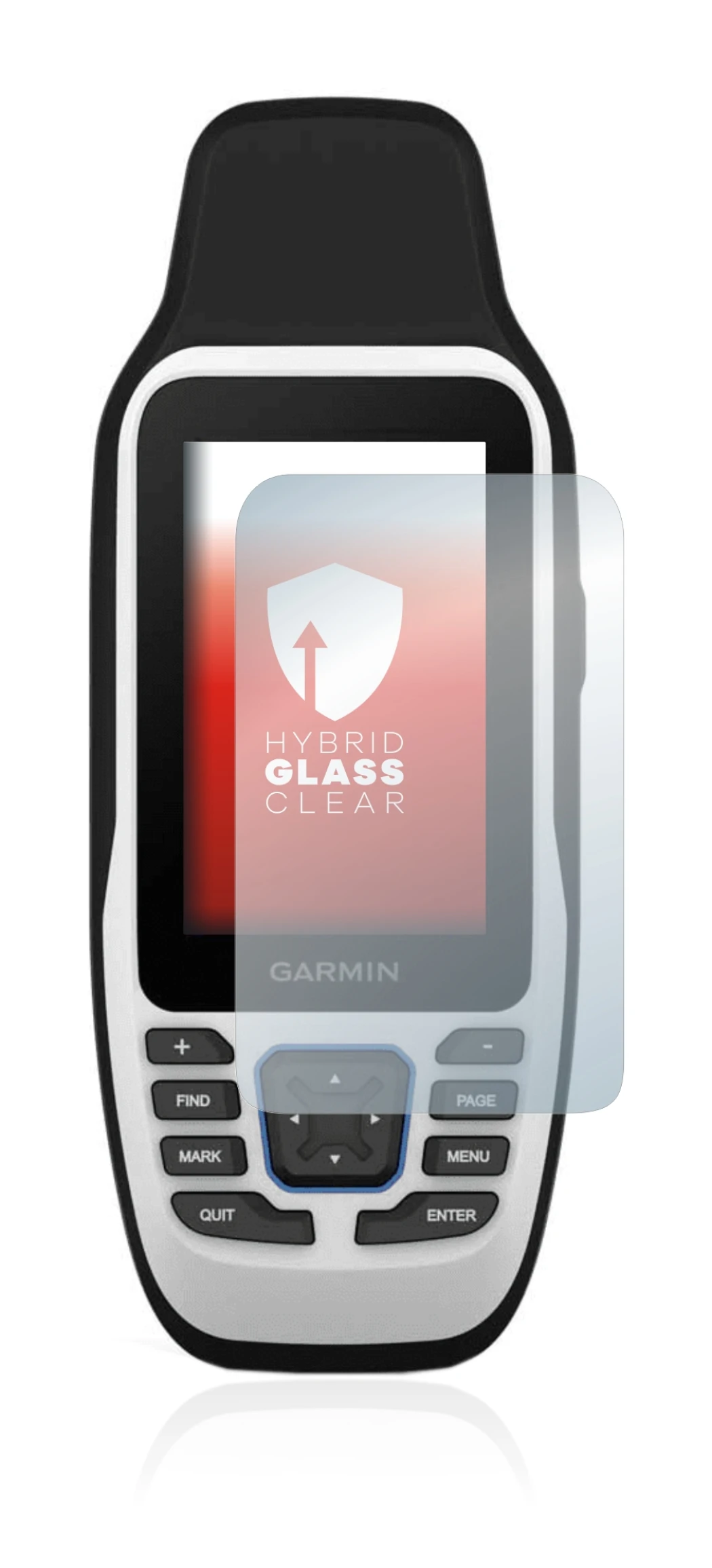 Image de l'appareil Garmin GPSMAP 79s avec une grande variété de protections d'écran.