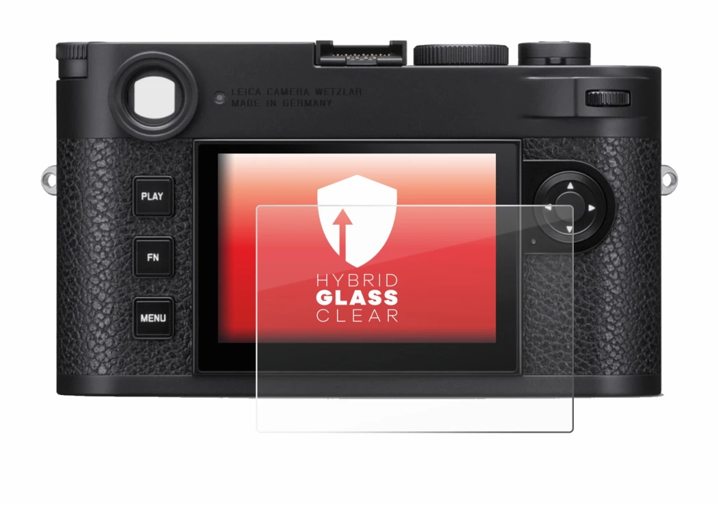 Image de l'appareil Leica M11 avec une grande variété de protections d'écran.