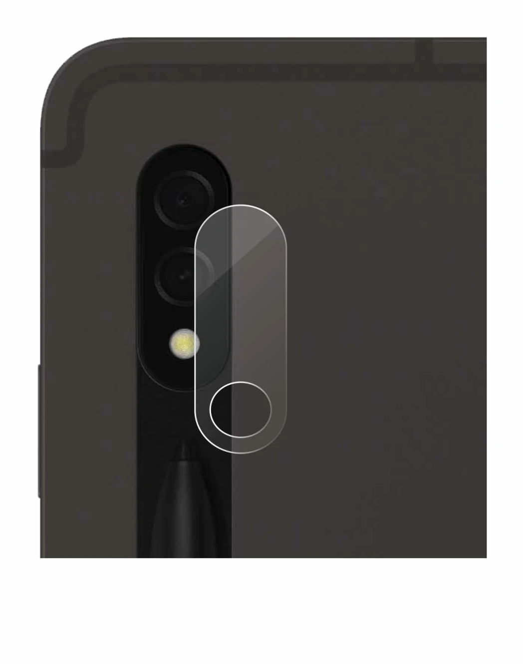 Image de l'appareil Samsung Galaxy Tab S8 5G (Caméra UNIQUEMENT) avec une grande variété de protections d'écran.